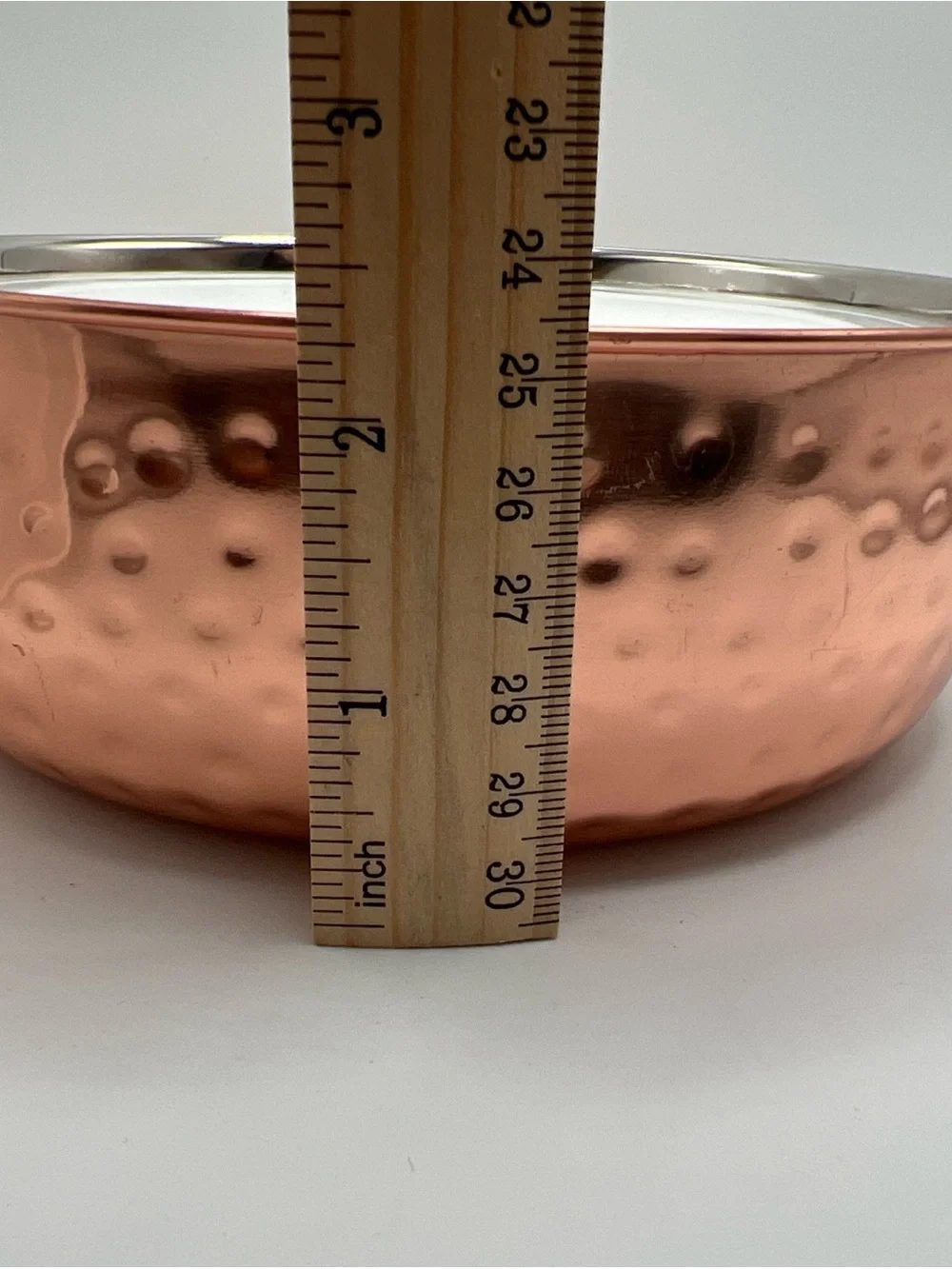 5 Piece Hammered Copper Plated Stainless Steel Stackable Storage Bowl Set Lids